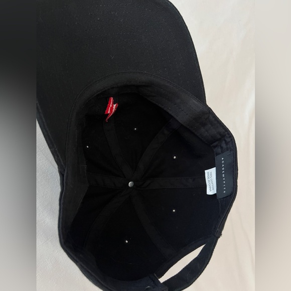 Black baseball cap with red lighting bolt - Picture 3 of 3